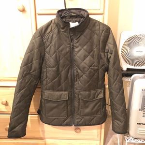 H&M’s Olive Green Quilted Jacket.